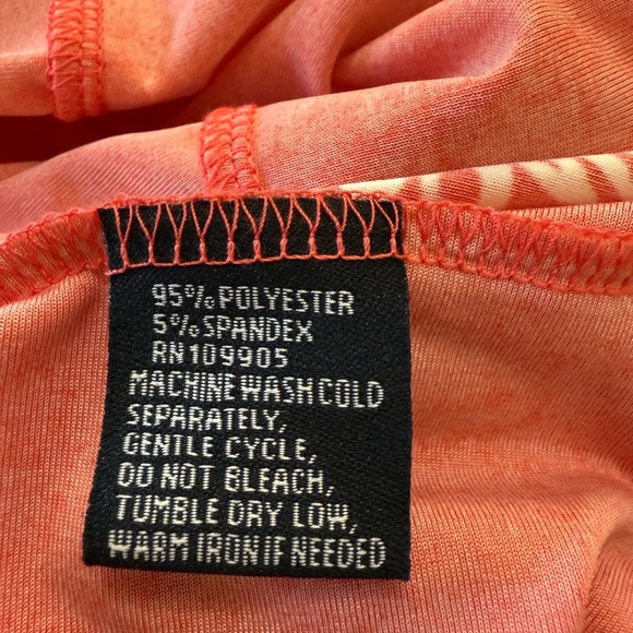 Milano Red-ish Orange and White Maxi Dress Size M - Picture 8 of 8